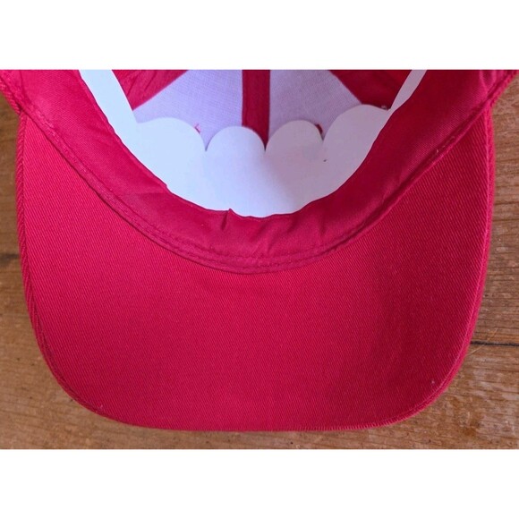 Vtg Nos Red Harley Davidson Embroidered Chopper Baseball Cap NWOT Hook & Loop - Picture 7 of 7